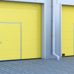 Желтые ворота для гаража