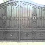 Ворота Луганск темного цвета
